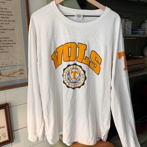 Vols Tennessee XL Women's Pressbox White Volunteers Edith Long Sleeve Oversized
